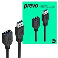 Prevo USBM-USBF-2M USB Extension Cable, USB 3.0 Type-A (M) to USB Type-A (F), 2m, Black, Up to 5Gbps Transmission Rate, Retail Box Packaging - Image 8