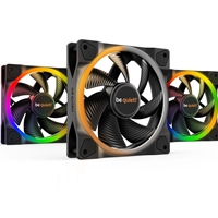 be quiet! Light Wings PWM Addressable RGB Fan Pack, 120mm, 1700RPM, 4-Pin PWM Fan & 3-Pin ARGB Connectors, Black Frame, Black Blades, ARGB Lighting on Front & Rear, Addressable RGB Hub Included - Image 10