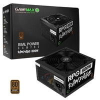 GAMEMAX RPG Rampage 800W PSU, 140mm Ultra Silent Fan, 80 PLUS Bronze, Non Modular, Flat Black Cables, Japanese TK Main Capacitor Fitted - Image 10