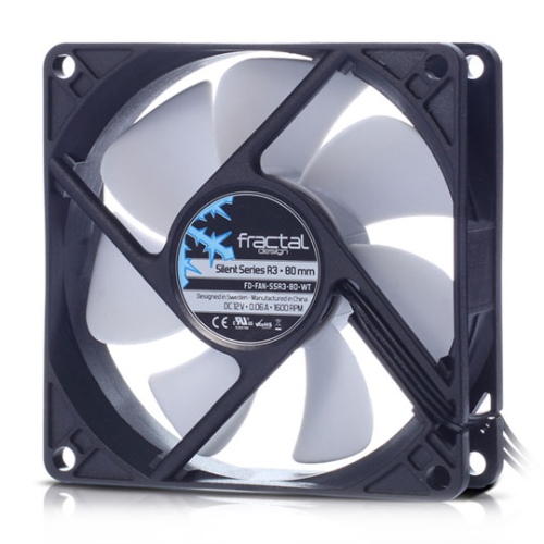 Fractal Design Silent Series R3 8cm Case Fan, 7 Blades, Rifle Bearing, 1600 RPM
