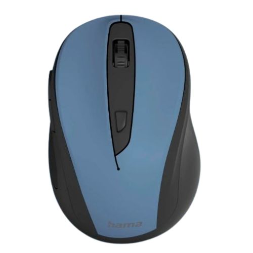 Hama MW-400 V2 Compact Wireless Optical Mouse, 6 Buttons, 800-1600 DPI, Black/Blue