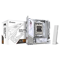 Gigabyte X870I AORUS PRO ICE AMD AM5 Socket Motherboard, Mini-ITX, 2x DDR5 Slots, 2x M.2 Sockets, 3x USB-C Port, Fitted I/O Shield, 2.5GbE LAN, Wi-Fi 7, 1x HDMI Port / 1x USB-C (USB4)