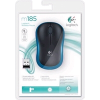 Logitech M185 Wireless Black & Blue Mouse - Image 5