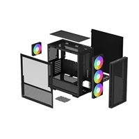 DeepCool CH560, Black, Mid Tower Gaming Case, Tempered Glass, 4x ARGB Fans, E-ATX/ATX/MicroATX - Image 9