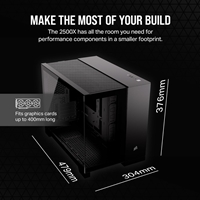 Corsair 2500X Mid-Tower Dual Chamber PC Case - Black, Tempered Glass, M-ATX Support, High Airflow Design, Cable Management, Dust Filters High Airflow Design - Image 9