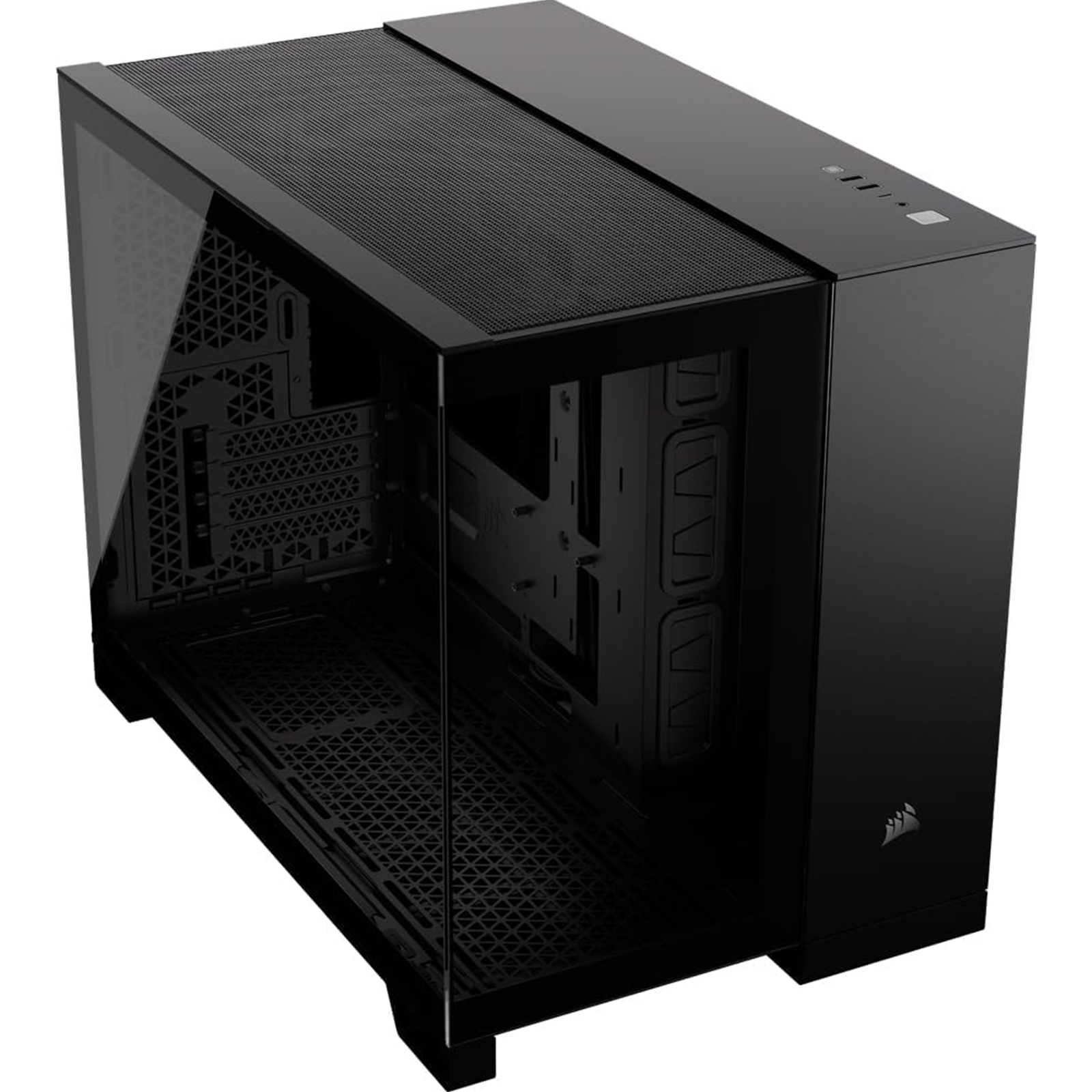 Corsair 2500X Mid-Tower Dual Chamber PC Case - Black, Tempered Glass, M-ATX Support, High Airflow Design, Cable Management, Dust Filters High Airflow Design - Image 4