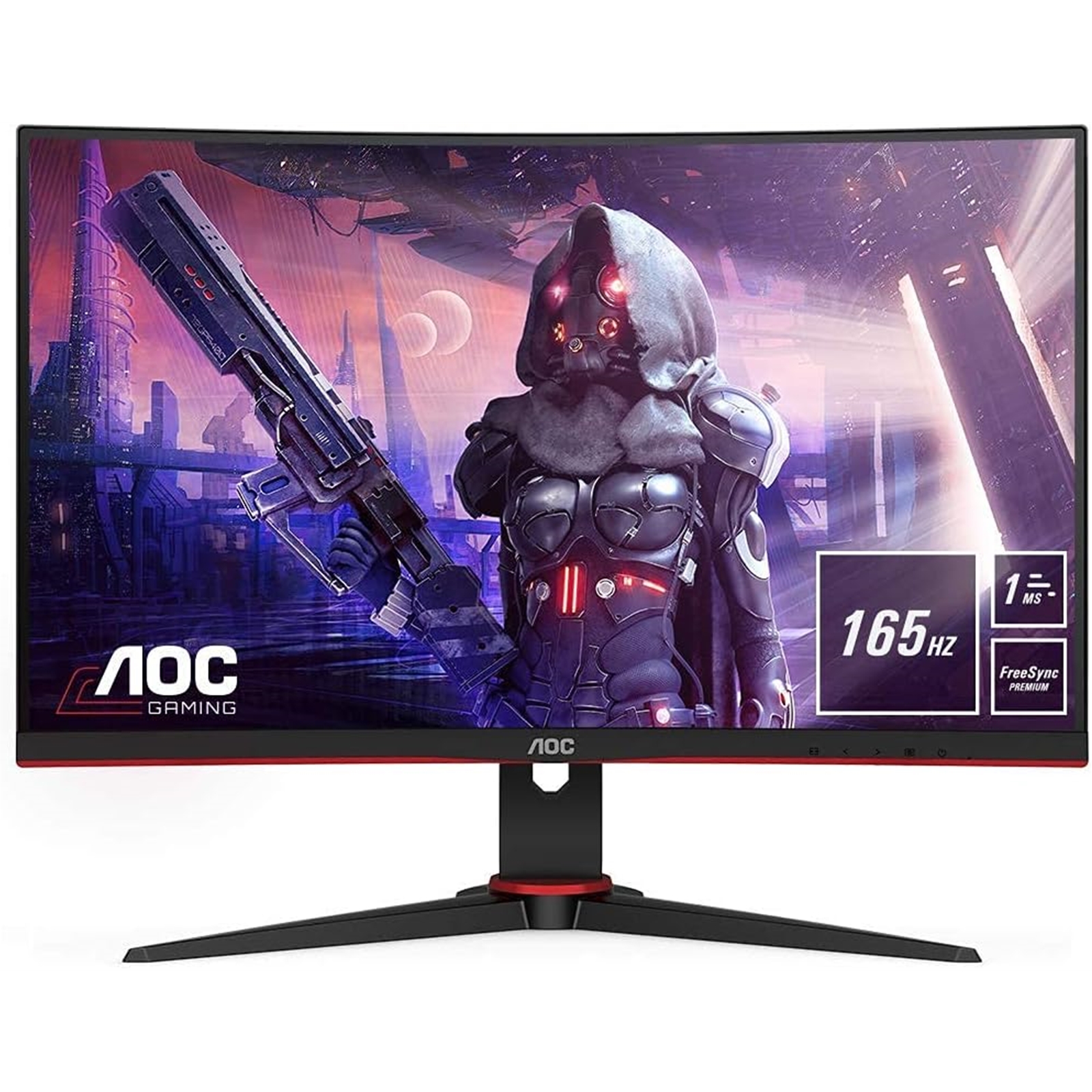 AOC C24G2AE/BK 24 Inch Curved Full HD VA Monitor, 165Hz, 1ms, DisplayPort, HDMI, VGA, Speakers, AMD FreeSync - Image 4
