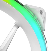 Antec Fusion Case Fan 120mm ARGB, White, Upto 2000RPM, 57.93CFM Airflow, 31.24dB Max, 4-pin PWM 3-pin LED - Image 6