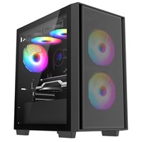 CRONUS Atlas Case, Gaming, Black, Micro Tower, 1 x USB 3.0 / 2 x USB 2.0, Tempered Glass Side Window Panel, Addressable RGB LED Fans, Micro ATX, Mini-ITX - Image 5