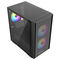 CRONUS Atlas Case, Gaming, Black, Micro Tower, 1 x USB 3.0 / 2 x USB 2.0, Tempered Glass Side Window Panel, Addressable RGB LED Fans, Micro ATX, Mini-ITX - Image 8