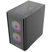 CRONUS Atlas Case, Gaming, Black, Micro Tower, 1 x USB 3.0 / 2 x USB 2.0, Tempered Glass Side Window Panel, Addressable RGB LED Fans, Micro ATX, Mini-ITX - Image 9