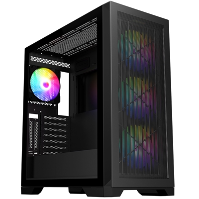 CRONUS Phanes Gaming PC Case, Mid Tower with Tempered Glass, ARGB Lighting, Enhanced Connectivity, and Superior Airflow, ATX, Micro ATX, Mini-ITX, and E-ATX - Image 3