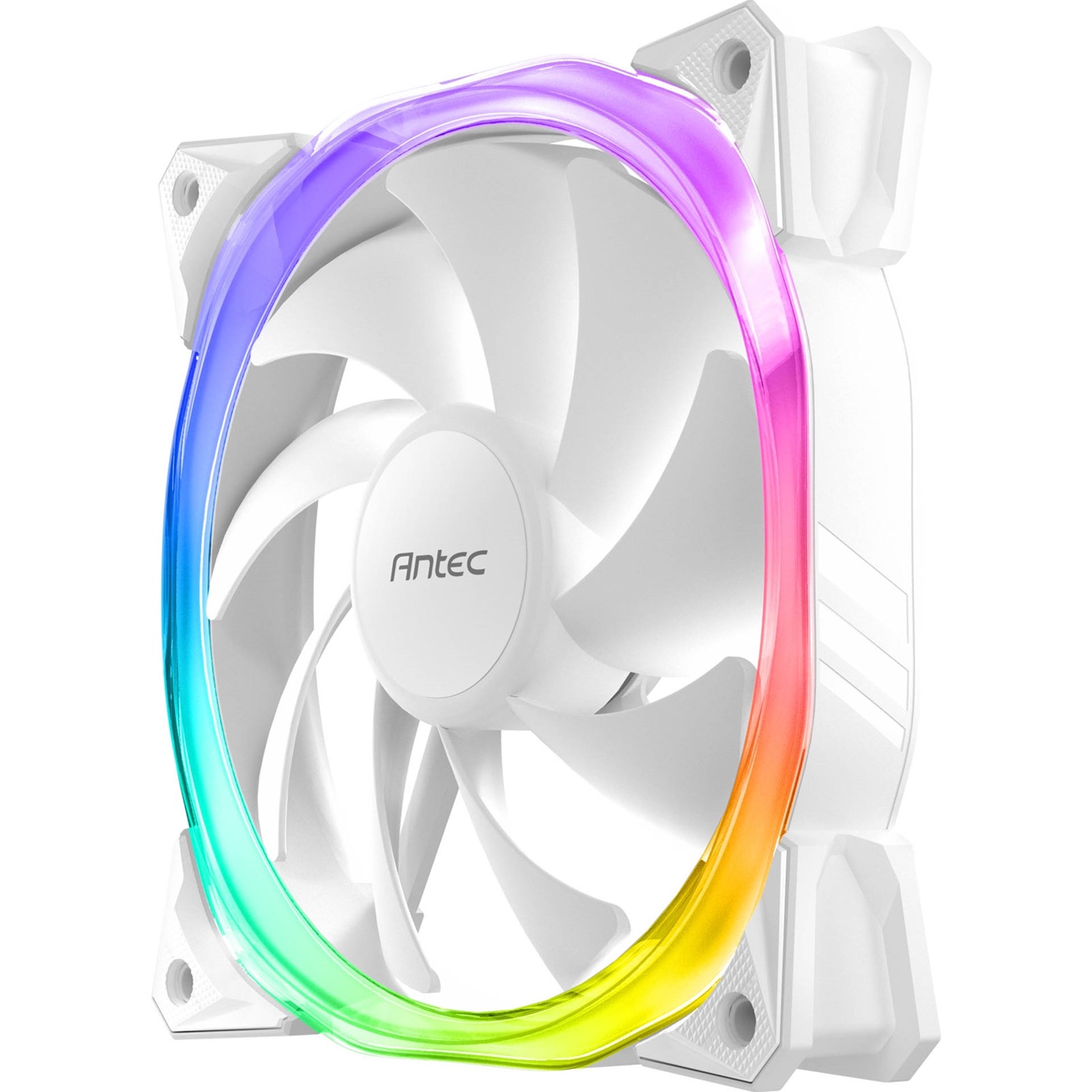 Antec Fusion Case Fan 120mm ARGB, White, Upto 2000RPM, 57.93CFM Airflow, 31.24dB Max, 4-pin PWM 3-pin LED - Image 4