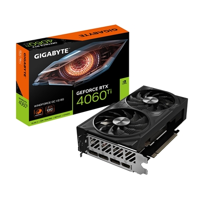 Gigabyte NVIDIA GeForce RTX 4060 Ti WINDFORCE OC V2 8G Graphics Card, 8GB GDDR6, 4352 CUDA Cores, 2550 MHz Core Clock, Dual Fan, 3x DisplayPorts / 1x HDMI Port - Image 3