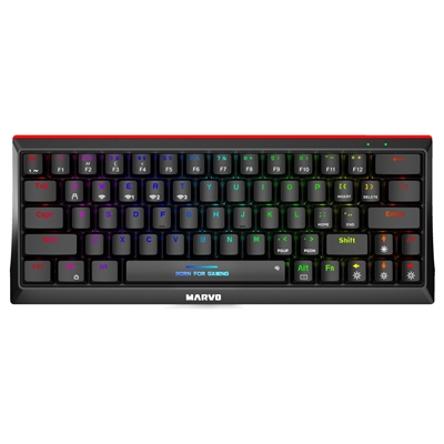Marvo Scorpion KG962W-UK Tri-Mode Connection Wireless 60% TKL Mechanical Gaming Keyboard with Red Switches, 2.4GHz Wireless, Bluetooth or Wired, Rainbow Backlight, Anti-ghosting N-Key Rollover - Image 3