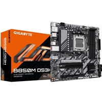 Gigabyte B850M DS3H AMD AM5 Socket Motherboard, Micro-ATX, 4x DDR5 Slots, 2x M.2 Sockets, 2x USB-C Port, 2.5GbE LAN, 2x DisplayPorts / 1x HDMI Port