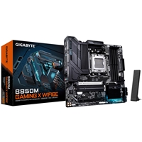 Gigabyte B850M GAMING X WIFI6E AMD AM5 Socket Motherboard, Micro-ATX, 4x DDR5 Slots, 2x M.2 Sockets, 2x USB-C Port, Fitted I/O Shield, 2.5GbE LAN, Wi-Fi 6E, 2x DisplayPorts / 1x HDMI Port