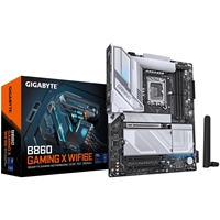 Gigabyte B860 GAMING X WIFI6E Intel 1851 Socket Motherboard, ATX, 4x DDR5 Slots, 3x M.2 Sockets, 2x USB-C Port, Fitted I/O Shield, 2.5GbE LAN, Wi-Fi 6E, 1x DisplayPort / 1x HDMI / 1x USB-C (USB4)