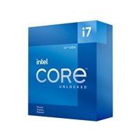 Intel 12th Gen Core i7-12700KF 12 Core Desktop Processor 20 Threads, 3.6GHz up to 5.0GHz Turbo Alder Lake Socket LGA1700, 25MB Cache, 125W, Maximum Turbo Power 190W, No Graphics, No Cooler