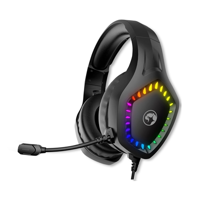 Marvo Scorpion H8360 Gaming Headphones, USB and 3.5mm, RGB Gaming Headset - PC, Xbox, Switch, PS5 and PS4 Compatible, Professional 40mm Audio Drivers, Omnidirectional Mic - Image 3