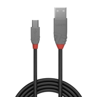 Lindy 36725 5m USB-A (M) 2.0 To USB Mini-B (M) 2.0 Anthra Line 480Mbps Cable - Black - Image 5