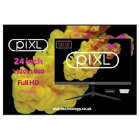 piXL PX24IVHFPD 24 Inch Frameless Monitor, Widescreen IPS LCD Panel, 5ms Response Time, 100Hz Refresh Rate, Full HD 1920 x 1080, VGA, HDMI, 16.7 Million Colour Support, Black Finish, 3 Year Warranty - Image 7