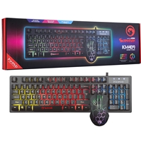 Marvo Scorpion KM409 7 Colour LED Backlit Adjustable DPI Gaming Keyboard and Mouse Bundle - Image 2