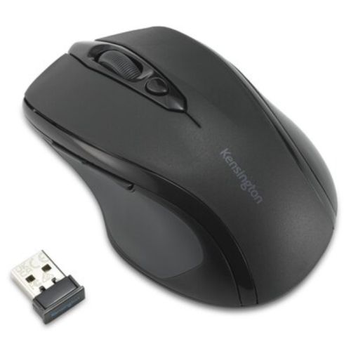 Kensington MY310 EQ Midsize Ergonomic Wireless Mouse, 1600 DPI, 6 Buttons, Browser Buttons, 12 Months Battery, Black