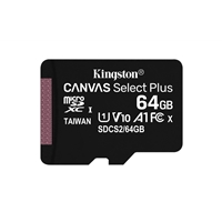 Kingston Canvas Select Plus SDCS2/64GBSP 64GB Micro SD UHS-I (U1) Flash Card, NO Adapter