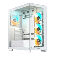 Gigabyte C500 Panoramic Stealth Ice RGB Gaming PC Case, Tempered Glass, Optimized Airflow, ATX/Micro-ATX, Support for Liquid Cooling, Stealth Motherboard Compatible