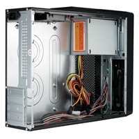 CiT S003B Thin Client Micro ATX Black Case with 300W PSU, 1 x USB 3.0 & 1 x USB 2.0, Built-in 3in1 Card-Reader - Image 6