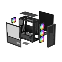 DeepCool CH560 Digital, Black, Mid Tower Gaming Case, Tempered Glass, 4x ARGB Fans, E-ATX/ATX/MicroATX - Image 9