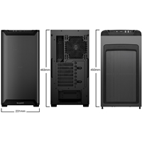be quiet! Pure Base 501 Case, Airflow Black, Mid Tower, 2 x USB Type-A, 1 x USB Type-C, 2 x Pure Wings 2 140mm Black PWM Fans Included, Sleek front panel and airflow top cover for a unified, classic design. - Image 5
