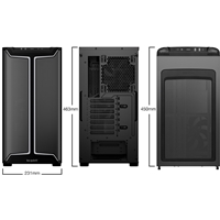 be quiet! Pure Base 501 DX Case, Airflow Window Black, Mid Tower, 2 x USB Type-A, 1 x USB Type-C, 3 x Pure Wings 3 140mm Black PWM Fans Included, Dynamic case front design with elegant ARGB lighting inside and outside of the case - Image 5