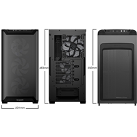 be quiet! Pure Base 501 LX Case, Airflow Window Black, Mid Tower, 2 x USB Type-A, 1 x USB Type-C, 4 x Light Wings LX Black PWM Fans Included, 3 Years Warranty - Image 5