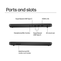 HP 14s-dq5008na Laptop, 14 Inch Full HD 1080p Screen, Intel Core i5-1235U 12th Gen, 8GB RAM, 512GB SSD, Windows 11 Home, Black