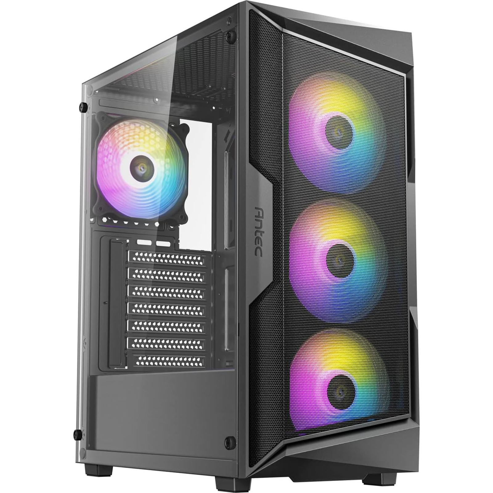 Antec AX61 Elite: Mid-Tower ATX Gaming Case with High-Airflow Mesh Front Panel, 4 x 120mm ARGB Fans, Tempered Glass Side Panels, Support for Up to 8 Fans, - Image 4