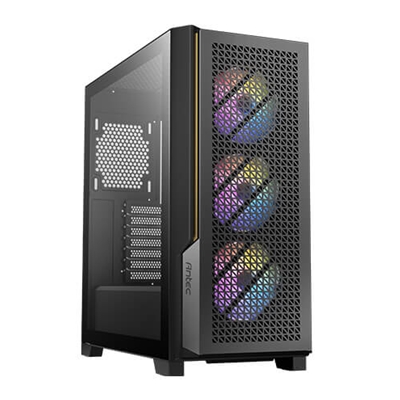 ANTEC P20C ARGB Case, Gaming, Black, Mid Tower, 2x USB 3.0, 1x USB Type-C 3.2 Gen2, Audio In/Out, 4mm Tempered Glass Side Panel, Unique Metal Mesh Panel, High Airflow Design, 3x 120mm ARGB Fans, E-ATX, ATX, Micro-ATX, ITX - Image 3