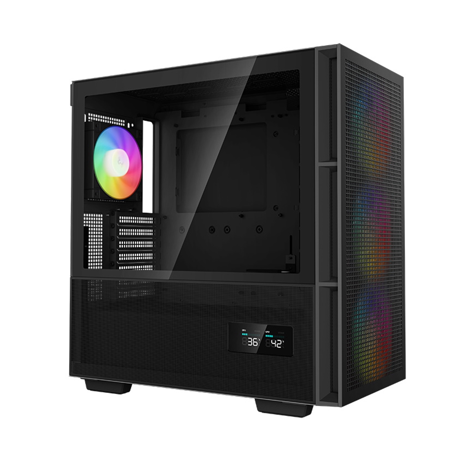 DeepCool CH560 Digital, Black, Mid Tower Gaming Case, Tempered Glass, 4x ARGB Fans, E-ATX/ATX/MicroATX - Image 4