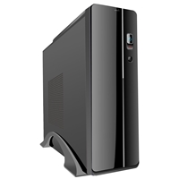 CiT S003B Thin Client Micro ATX Black Case with 300W PSU, 1 x USB 3.0 & 1 x USB 2.0, Built-in 3in1 Card-Reader - Image 2