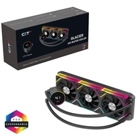 CiT Pro Glacier 360mm Black ARGB Watercooler with Temperature Display - High-Performance AIO CPU Cooling with Infinity PWM Fans & Sync Lighting. - Image 2