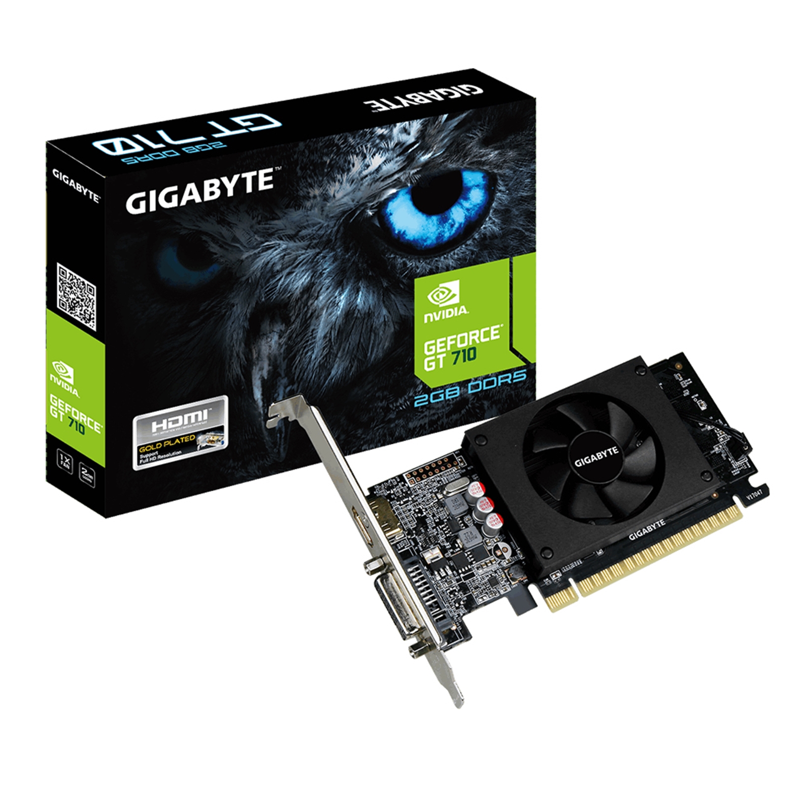 Gigabyte NVIDIA GeForce GT 710 Low Profile 2G Graphics Card, 2GB GDDR5, 954 MHz Core Clock, Single Fan Low Profile, 1x DVI-D / 1x HDMI Port - Image 4