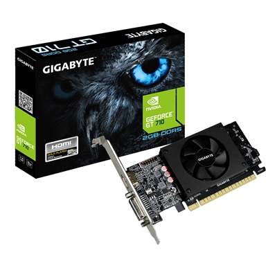 Gigabyte NVIDIA GeForce GT 710 Low Profile 2G Graphics Card, 2GB GDDR5, 954 MHz Core Clock, Single Fan Low Profile, 1x DVI-D / 1x HDMI Port - Image 3