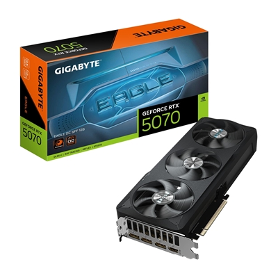 Gigabyte NVIDIA GeForce RTX 5070 EAGLE OC SFF 12G Graphics Card, 12GB GDDR7, 6144 CUDA Cores, 2587 MHz Core Clock, Triple Fan, 3x DisplayPorts / 1x HDMI Port - Image 3