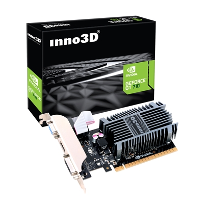Inno3D NVIDIA GeForce GT 710 2GB SDDR3 LP Graphics Card, 2GB SDDR3, 192 CUDA Cores, 594 MHz Base Clock, Passive Cooling, 1x DVI-D / 1x HDMI Port / 1x VGA - Image 3