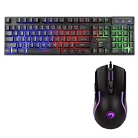 Marvo Scorpion Keyboard and Mouse Bundle featuring Marvo Scorpion K605 3 Colour LED Backlit USB 2.0 Frameless UK Layout Gaming Keyboard & Marvo Scorpion M292 Capo 20 USB RGB Programmable Gaming Mouse