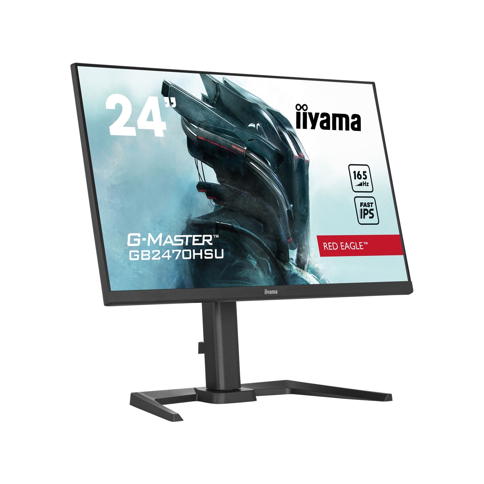 iiyama G-Master Red Eagle 23.8 Inch Gaming Monitor GB2470HSU-B5, Height Adjustable, Full HD, 165Hz, 0.8ms, FreeSync, HDMI, Display Port, USB Hub - Image 4