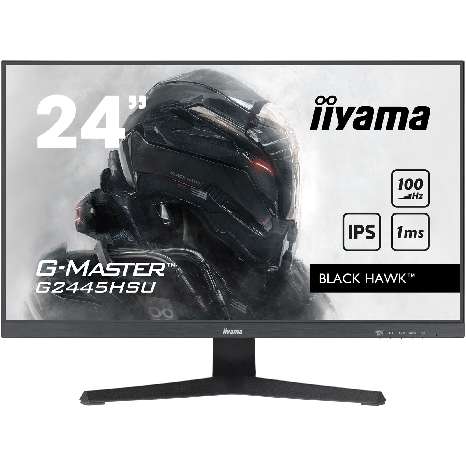 iiyama G-MASTER G2445HSU-B1 24 inch IPS Monitor, Full HD, 1ms, HDMI, DisplayPort, HDCP, USB Hubx2, Freesync, 100Hz, Speakers, Black, Internal PSU, VESA - Image 4