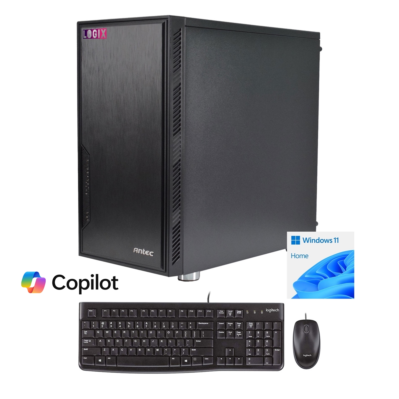 LOGIX Intel Core i3 12th Gen Quad Core 8GB RAM with 500GB SSD Wireless Family Desktop PC with Windows 11 Home & Keyboard & Mouse - Image 4