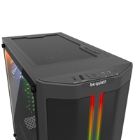 be quiet! Pure Base 500DX Case, Black, Mid Tower, 1 x USB 3.2 Gen 1 Type-A / 1 x USB 3.2 Gen 2 Type-C, Tempered Glass Side Window Panels, 3 x Pure Wings 2 140mm Black PWM Fans Included, ARGB LED Lighting Front Mesh Panel - Image 9